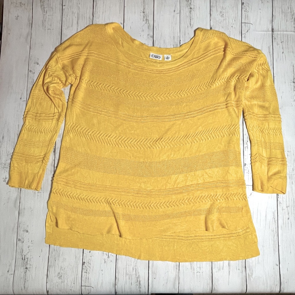 Cato Yellow Sweater XL EUC